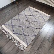 Berber carpet zanafi blue diamond 105x155 cm