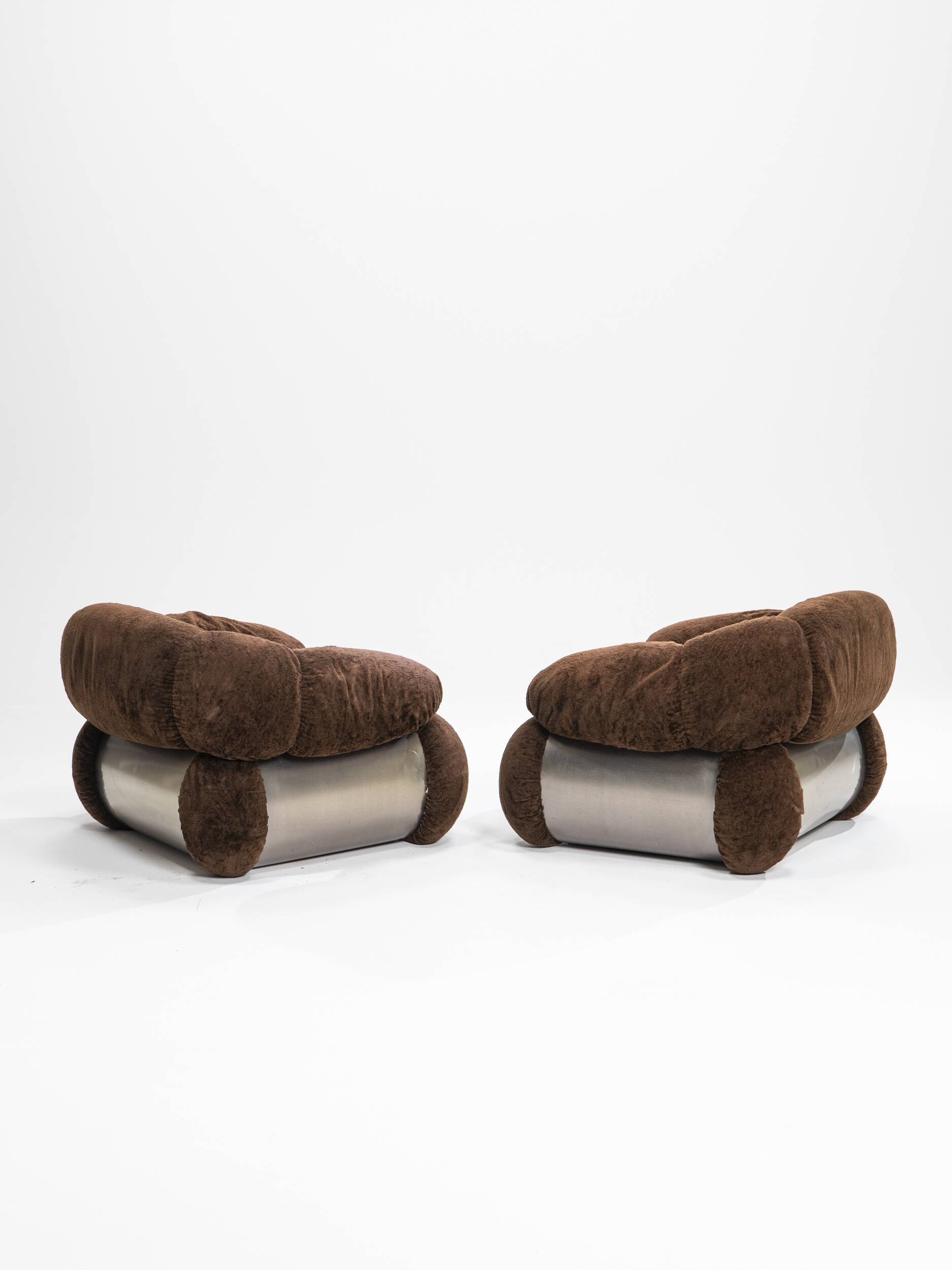 Paire de fauteuils par Adriano Piazzesi, Italie, années 1970