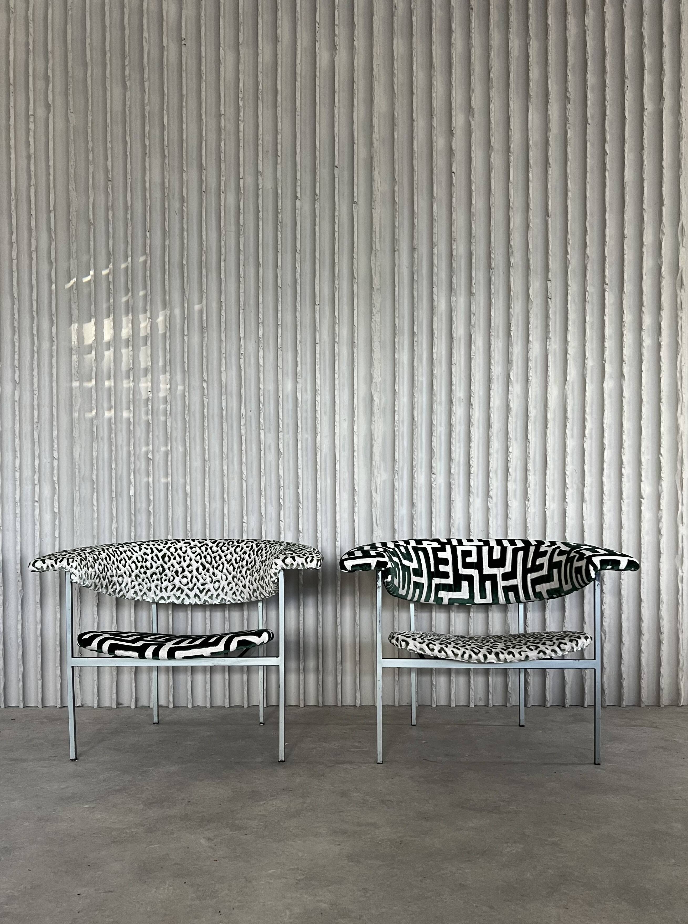 Pair of “Meander Gamma” Chairs by Rudolf Wolf — Newly Upholstered
