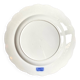 Sarreguemines round dish in blue earthenware, "Basket" service