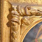 Raphael: "Mother and Child". 19th-century copy, beautiful gilt frame