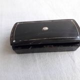 Old Napoleon III style snuffbox in blackened wood