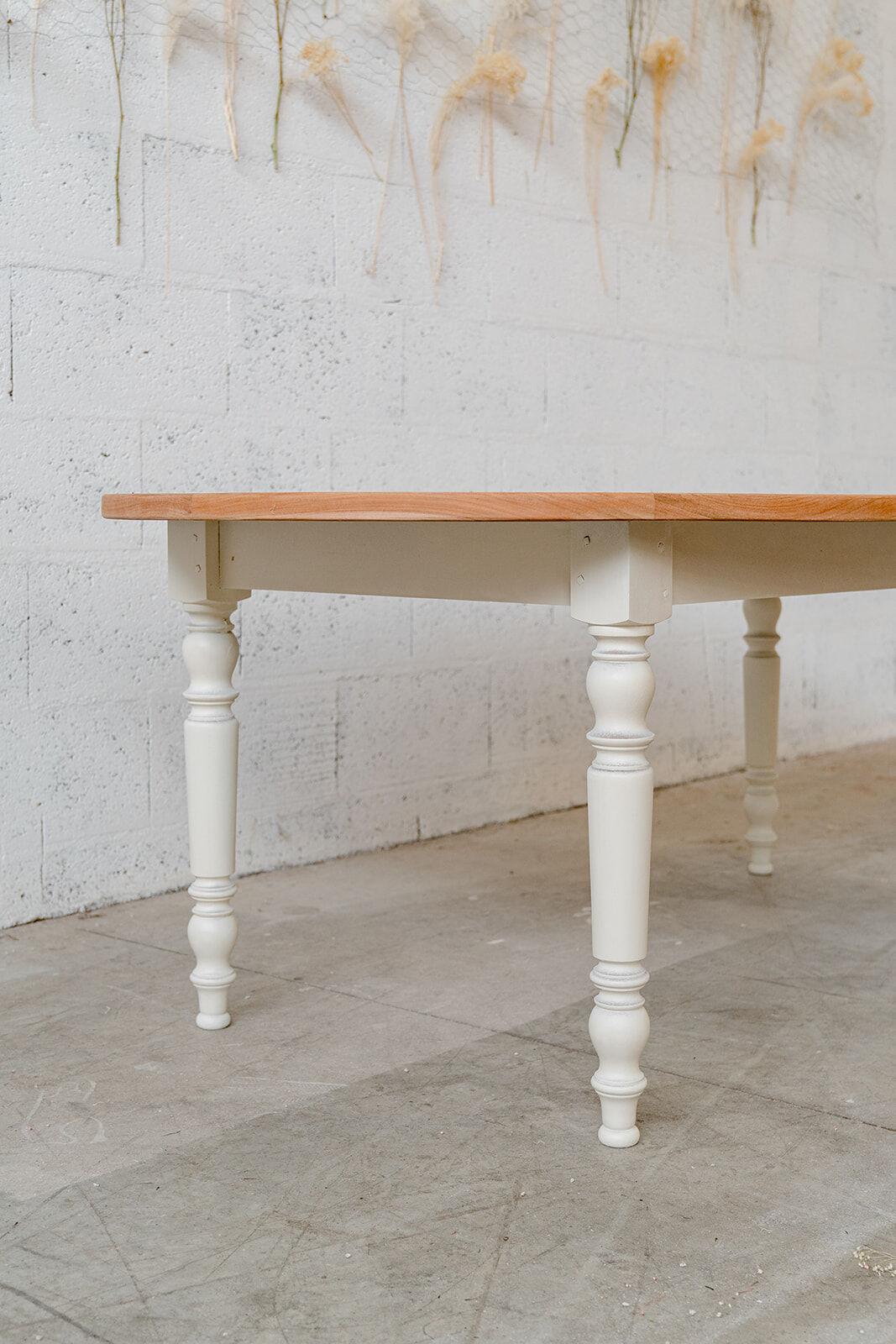 Oval marquetry table – solid wood