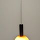 Orange opaline ball pendant light by Parscot, France circa 1970