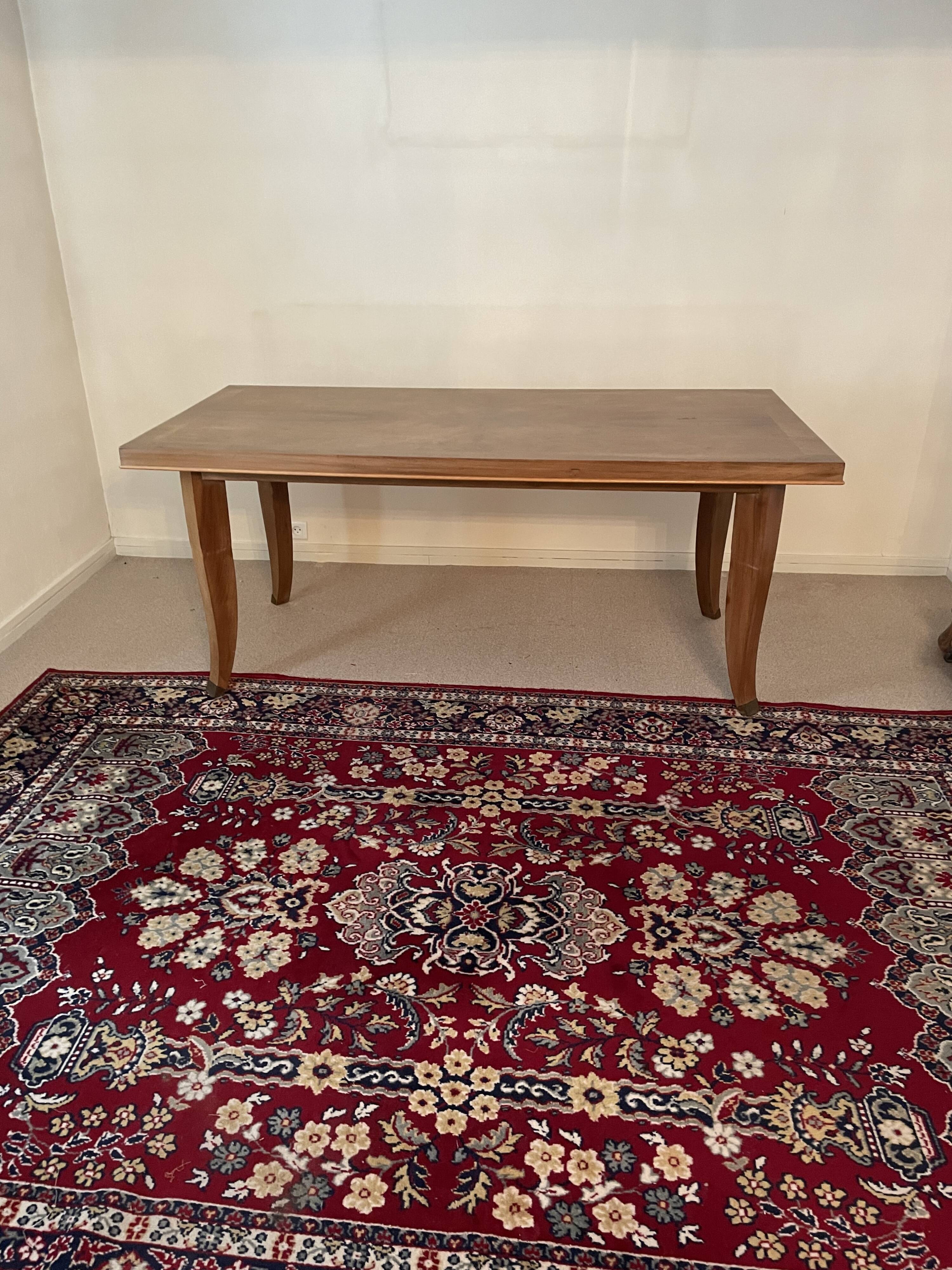 Dining table walnut art deco