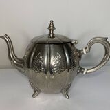 Vintage silver metal teapot from the 1930s