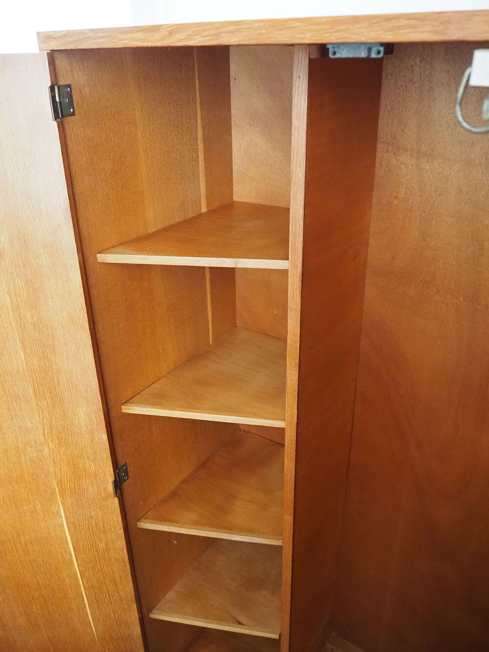 Old boarding cabinet in vintage solid wood