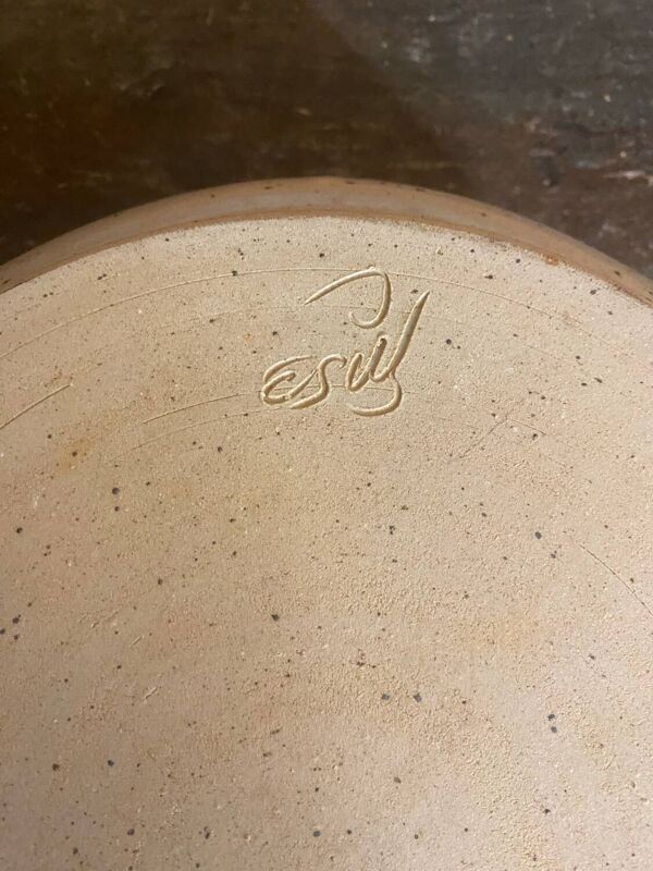 Bol, saladier ancien style Pierre Culot en grès émaillé à glaçures