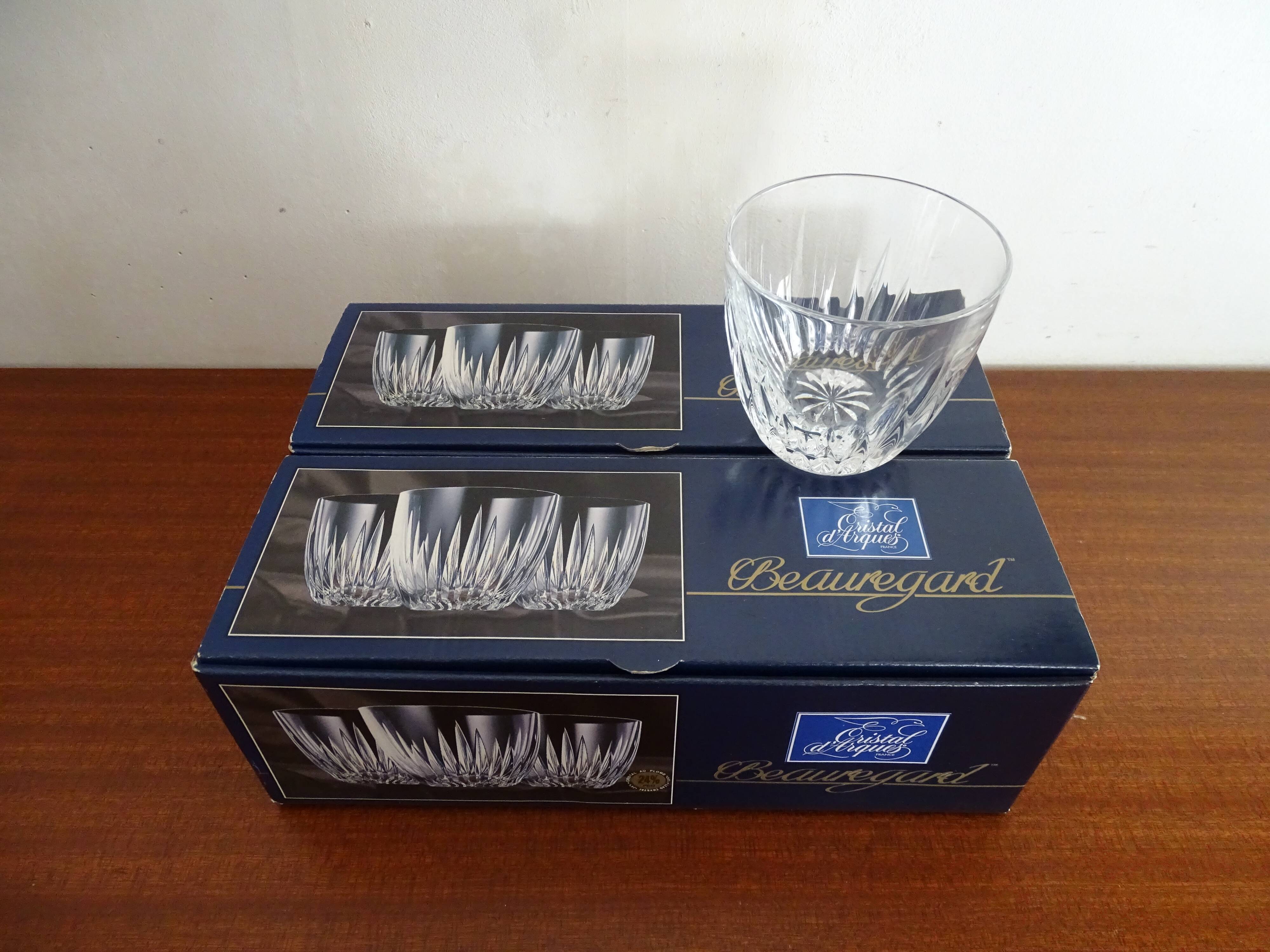 6 verres whisky cristal d'Arques Beauregard en boite