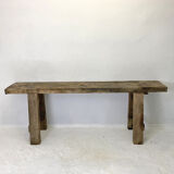 Old solid oak brut workbench