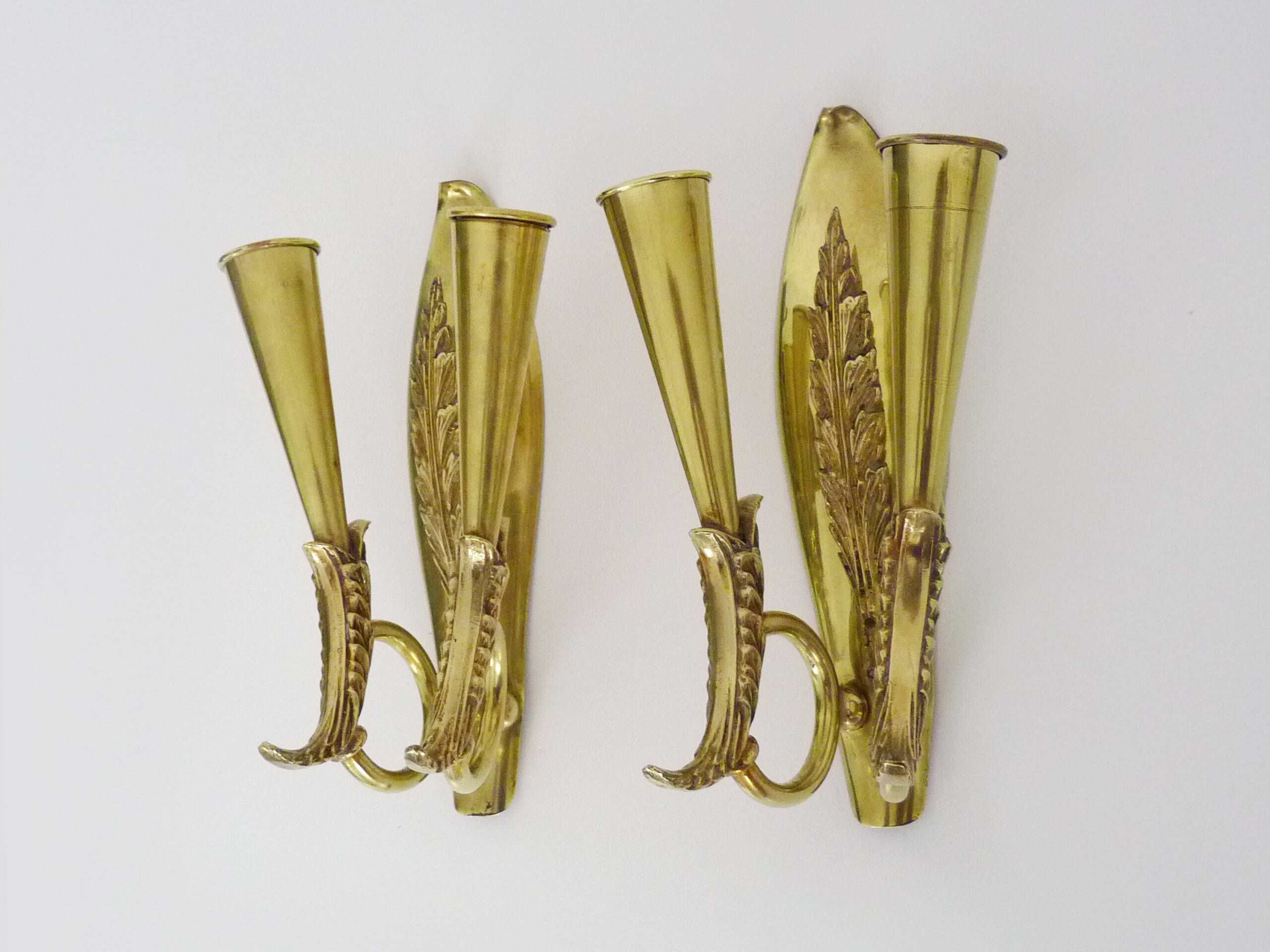 Pair of wall lights, Italy 1950s