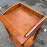 Solid wood shelf with carved legs