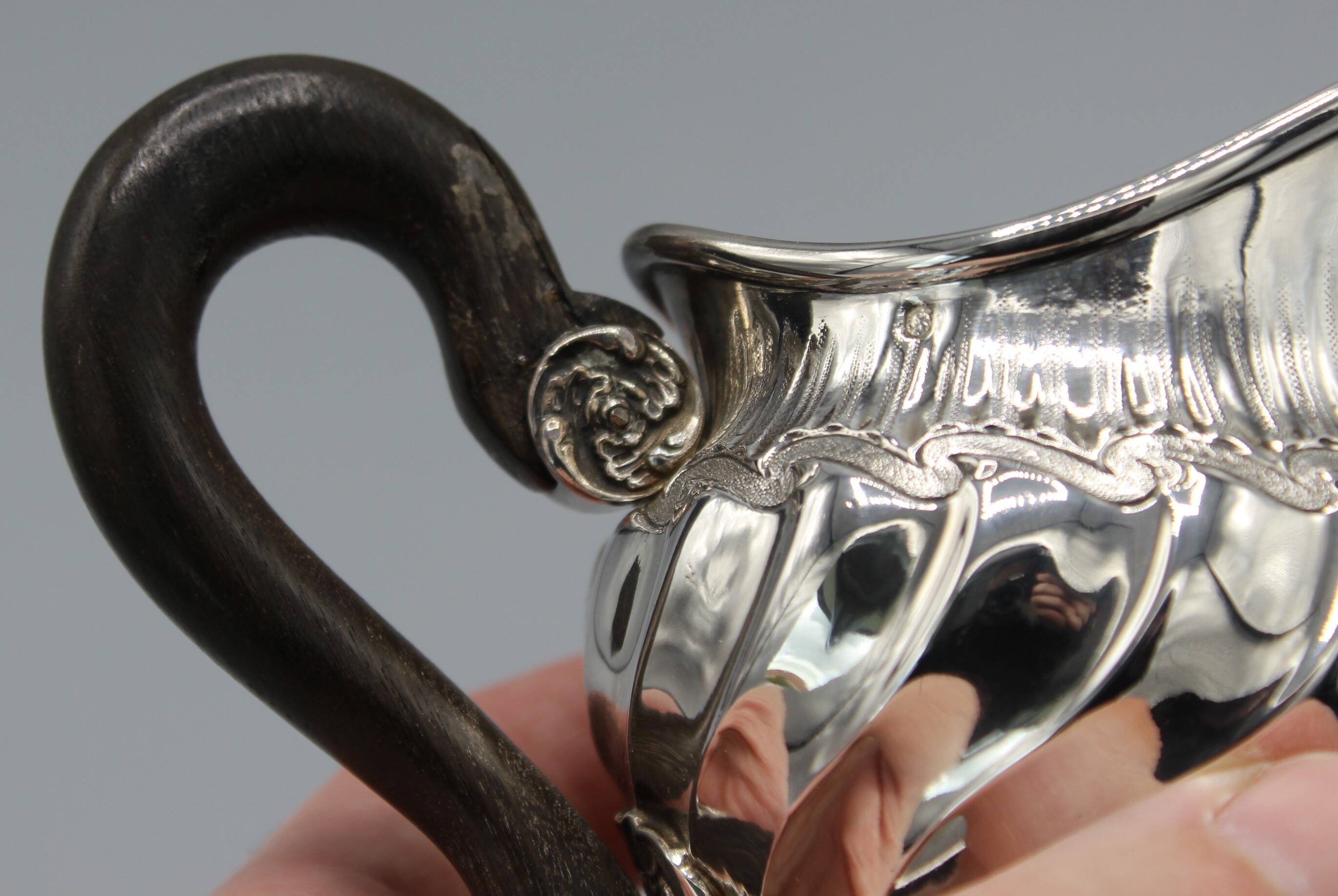 Old solid silver milk pot creamer minerve maison cardeilhac paris 19th century