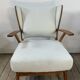 Armchairs (the pair) wood and boucle fabric 1950s