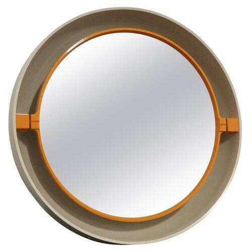 Space Age Plastic Mirror in the style of Specchio Allibert, 1970s