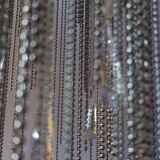 Swarovski wall lamp in silver-plated metal with crystal pendants.