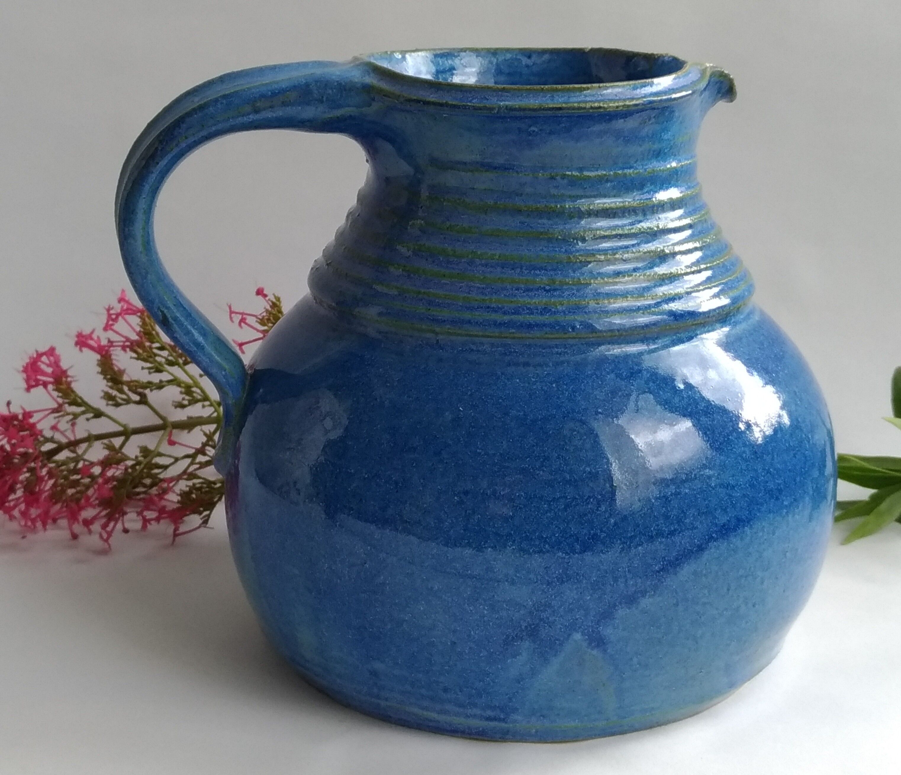 Vintage pitcher in blue sandstone 1kg
