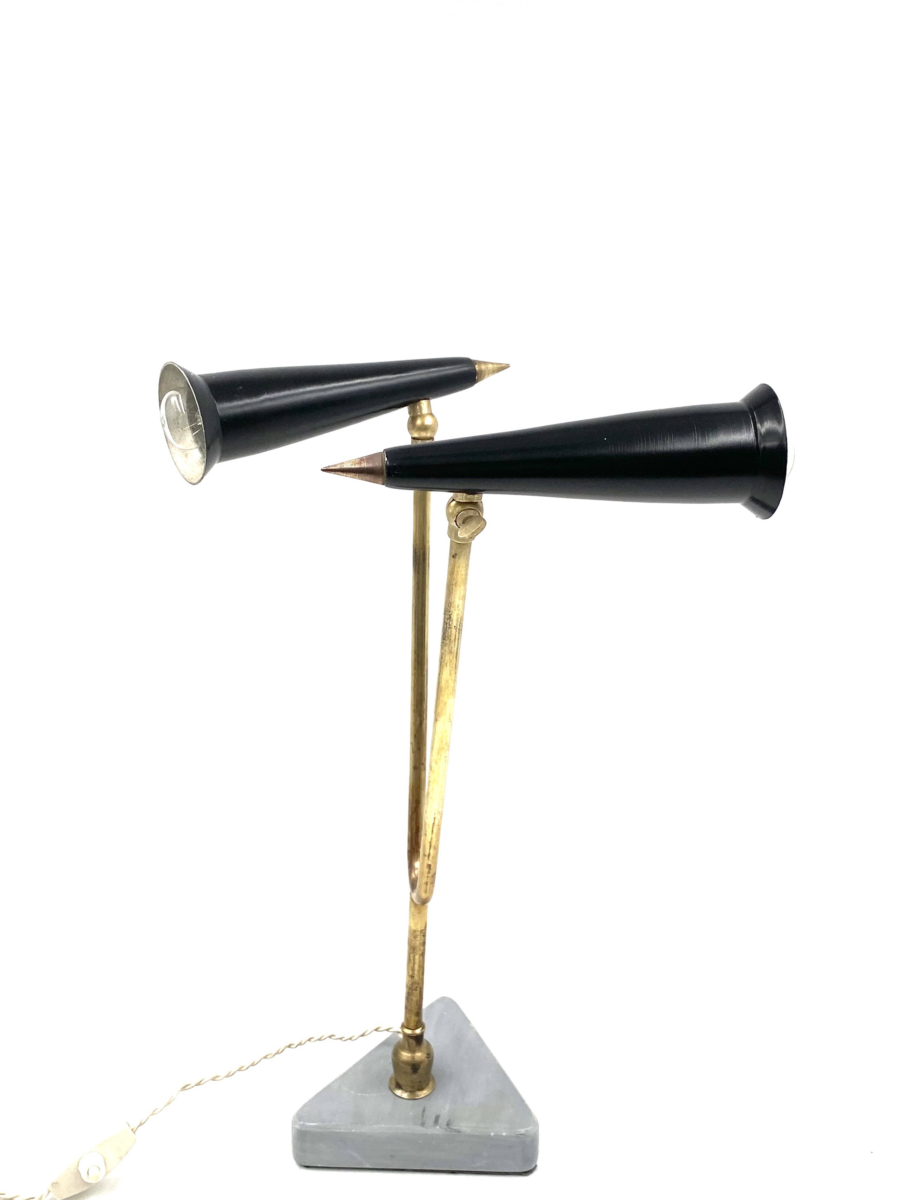 Mid-century double light table lamp, Italy 1960s