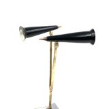 Lampe de table vintage à double lumière, Italie 1960