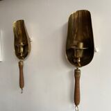 Pair of wall sconces tea shovels