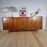 Vintage teak sideboard with sliding doors – Danish design