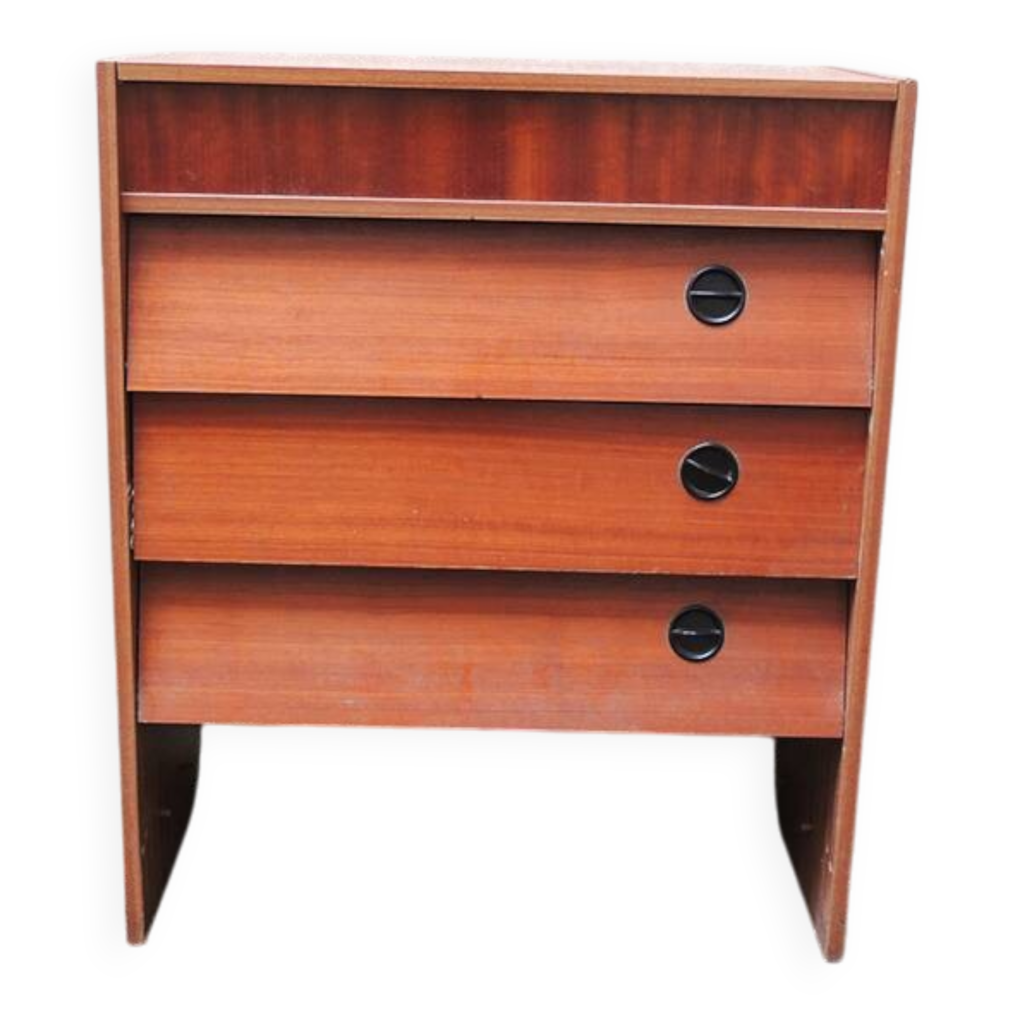 Antique Teak Veneer Shoe Cabinet