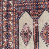 Vintage carpet pakistan drawings bokhara handmade 124x186 cm