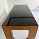 Antique wood and glass table, Art Deco Italian design, Borsani, 1940