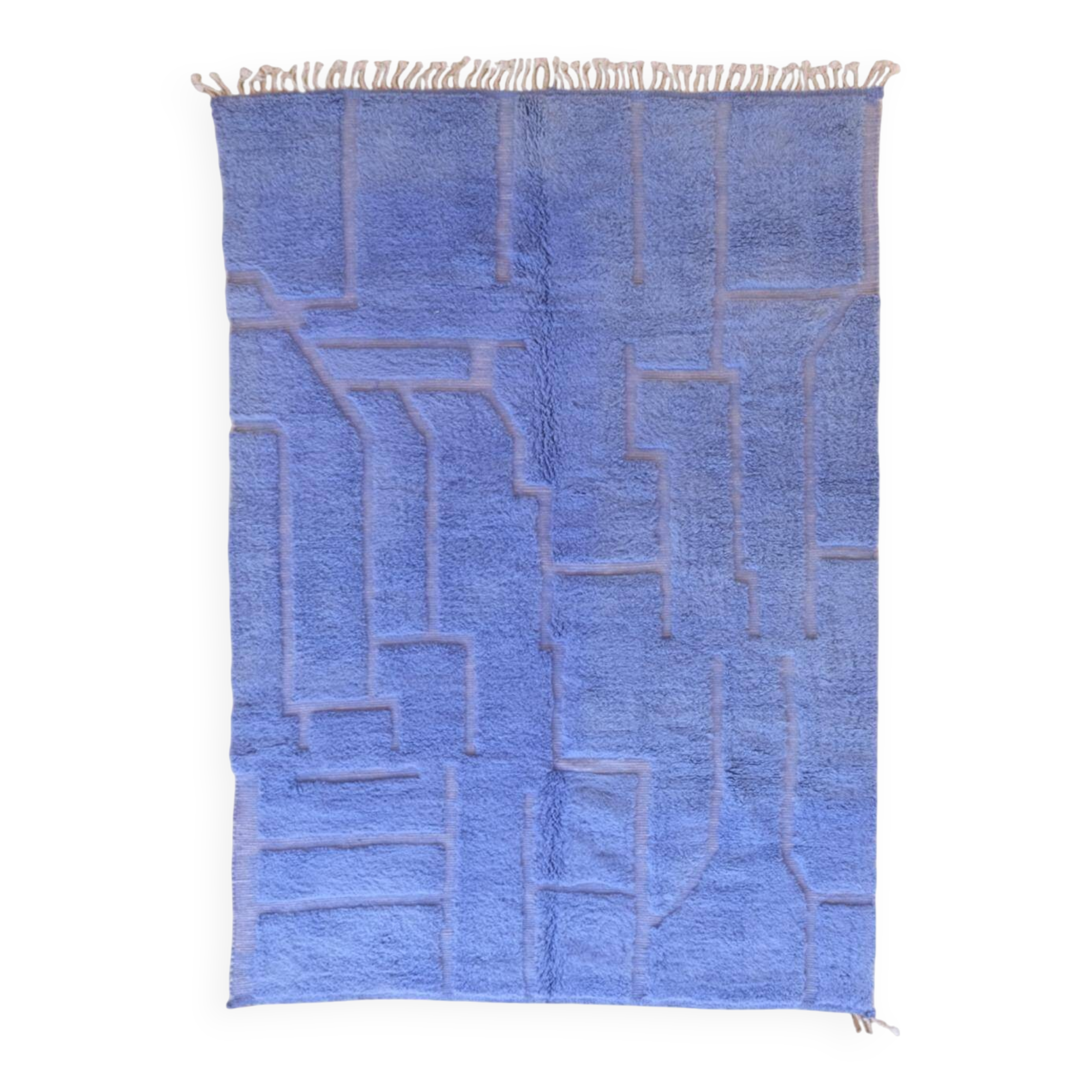 Tapis Bleu Contemporain - 350 x 243 cm