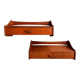 Vintage Danish floating nightstands teak