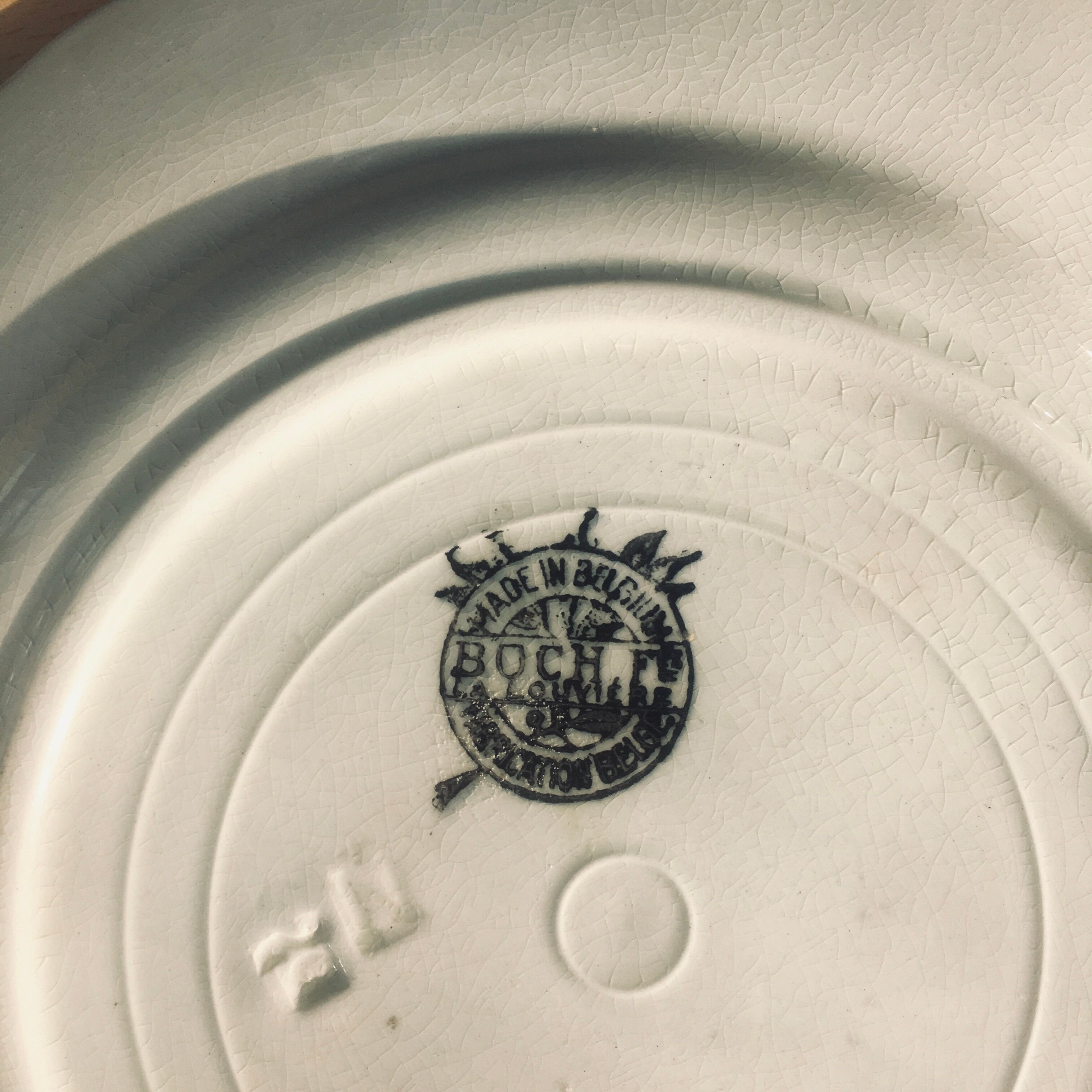 Belgian porcelain plates Boch La Louvière