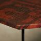 Italian Side Table with Unique Leather Top, 1970s