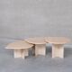 Travertine Mid-century Nest of Coffee or Side Tables