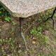 1950s wrought iron and grey/pink granite bidet table