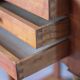 Bedside table or console in Empire style, drawer unit, end table.