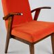 Vintage armchair 300-123, design by M. Puchała, orange - available 2 pieces