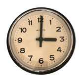 Clock pendulum Lapaute old 25 cm runs industrial factory station sncf workshop
