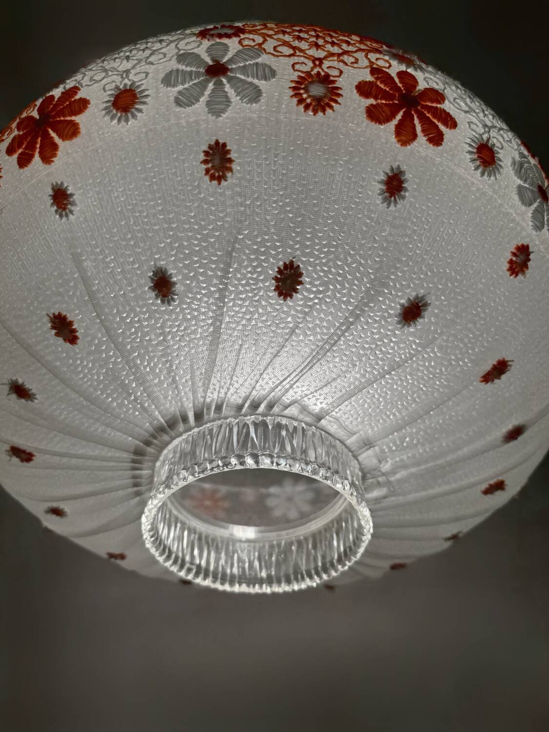 60s embroidered lantern chandelier