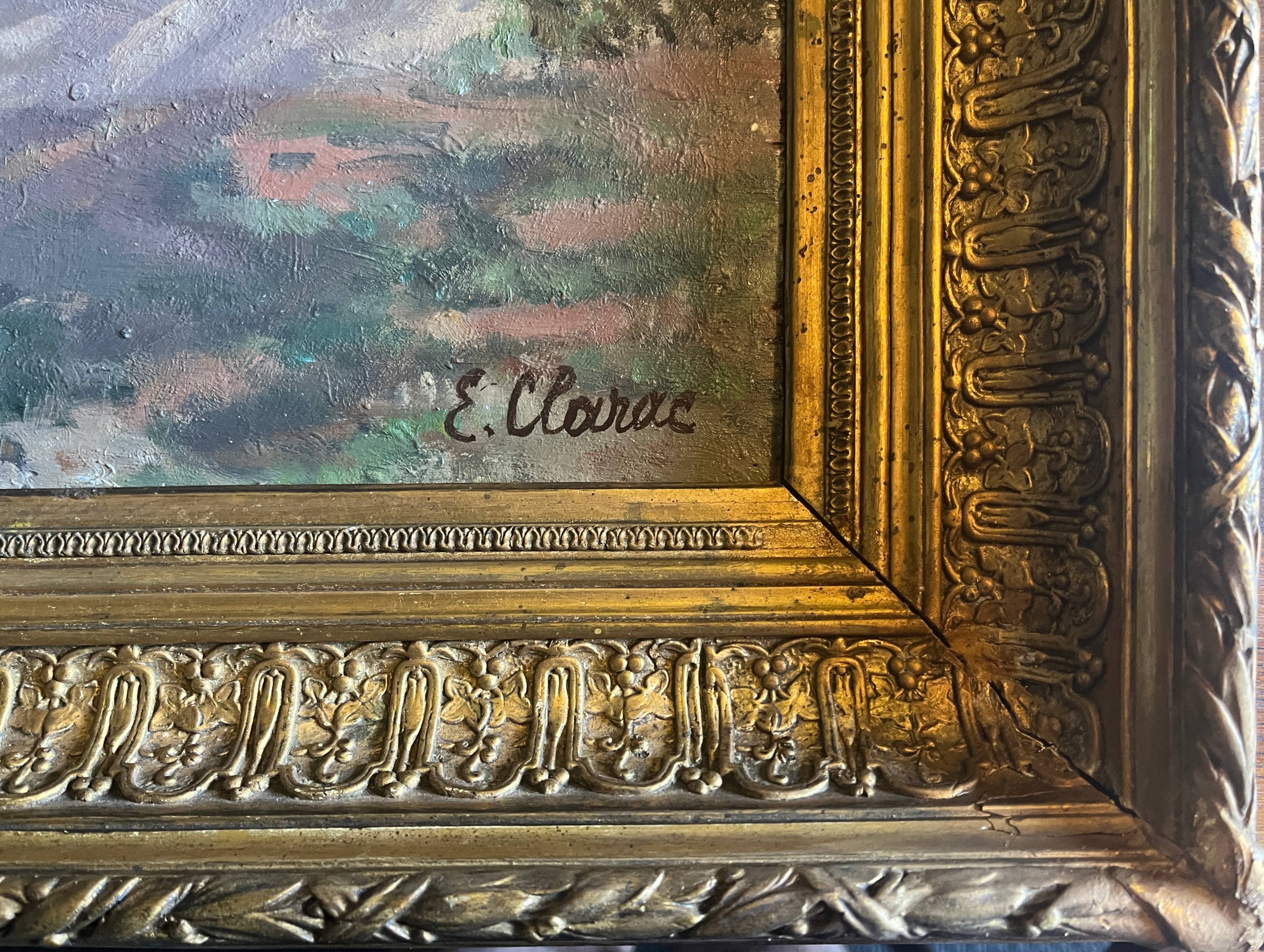 HSP painting "Orientalist Pastoral" signed Eugénie Clarac (1886/1960) Algiers