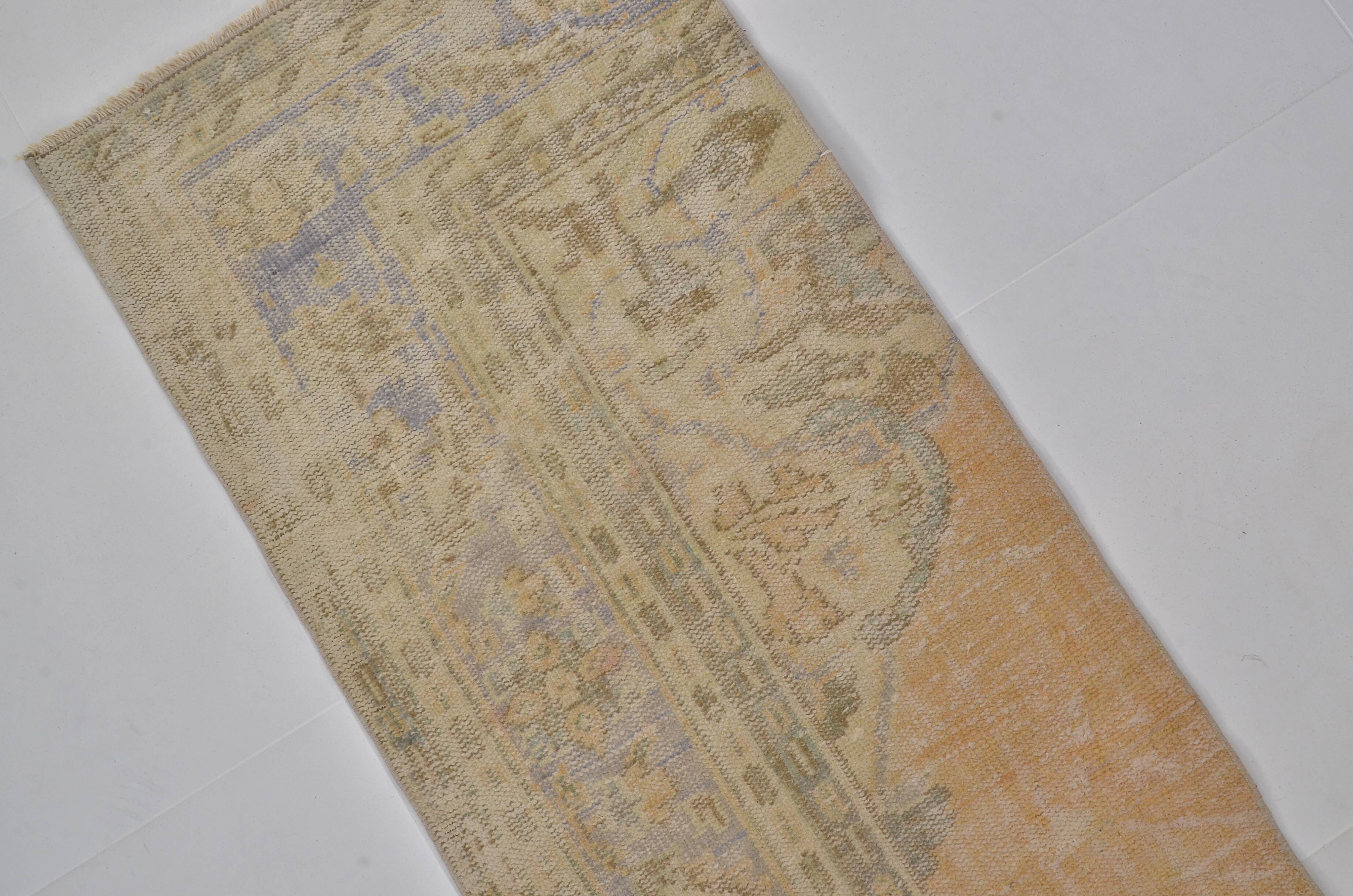 Vintage Bige Kitchen Runner Rug sku 1842