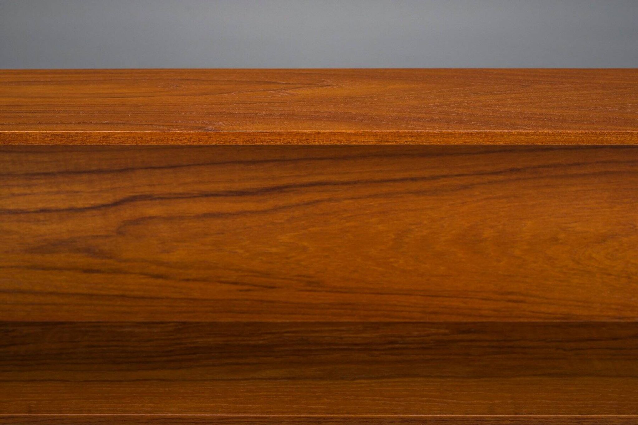 Mid-century modern teak wall shelf by Walter Wirtz for Wilhelm Renz, Germany, 1960s