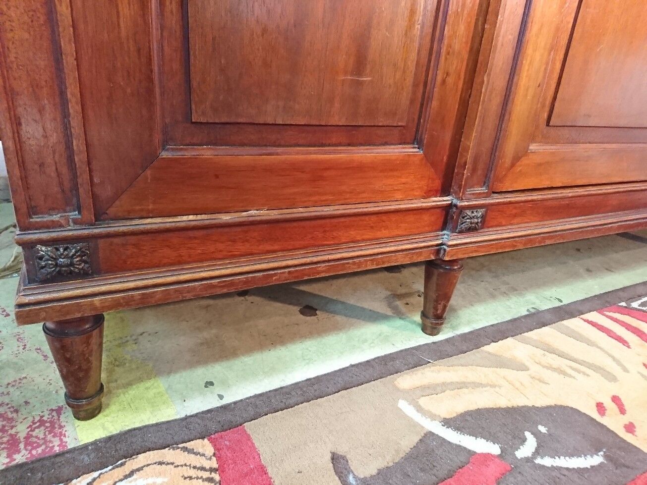 Large Louis XVI style mahogany wardrobe