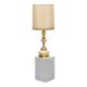 Lampe Cenacchi surdimensionnée beige et or. Vers 1980.