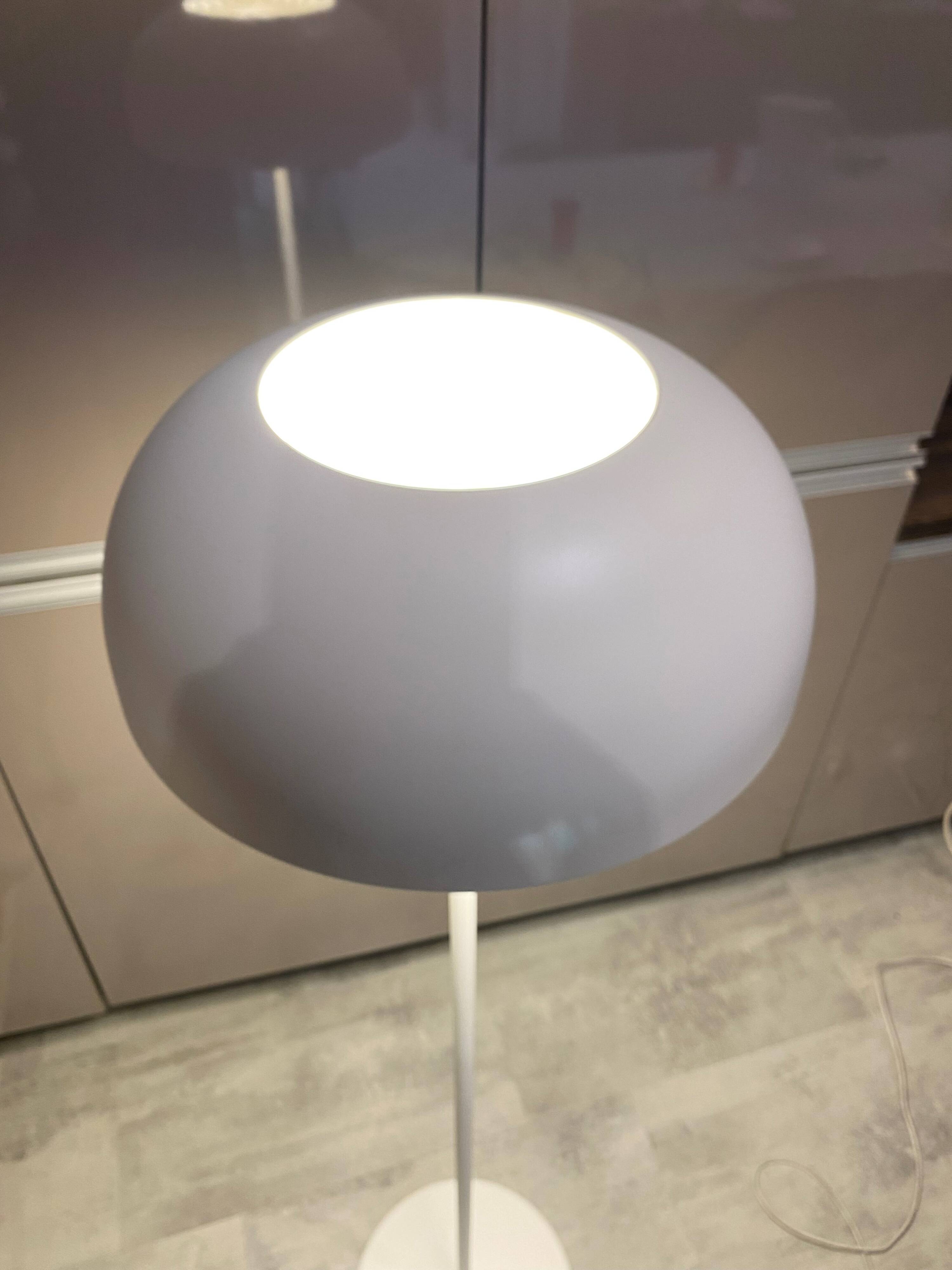 Lampadaire champignon Ikea Nymane TYP G1706 métal blanc vintage 1990