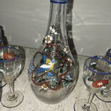 Sevres crystal carafe glass liqueur service