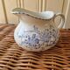 Art deco, broc pitcher iron earth bouquets creil montereau