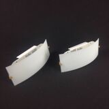 Postmodern glass and metal wall lights, set of 2