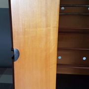 vintage color black metal feet teak wooden Shoe cabinet