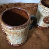 Roger Guerin enamelled ceramic mugs