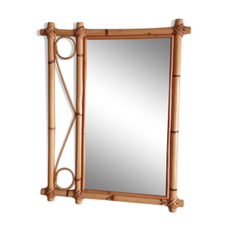 Vintage bamboo mirror